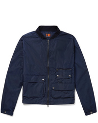 dunkelblaue Bomberjacke von The Workers Club