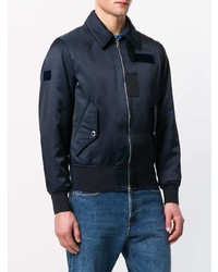 dunkelblaue Bomberjacke von Alexander McQueen