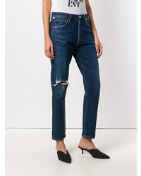 dunkelblaue Boyfriend Jeans mit Destroyed-Effekten von Citizens of Humanity