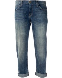 dunkelblaue Boyfriend Jeans mit Destroyed-Effekten von Current/Elliott
