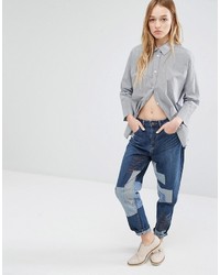 dunkelblaue Boyfriend Jeans von WÅVEN