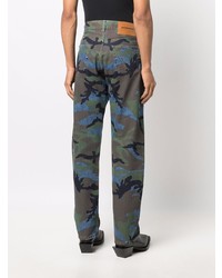dunkelblaue Camouflage Jeans von Vetements