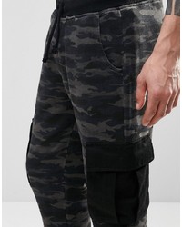 dunkelblaue Camouflage Jogginghose von Asos
