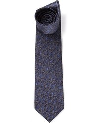dunkelblaue Camouflage Krawatte von Lanvin