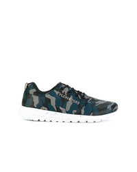dunkelblaue Camouflage niedrige Sneakers von Plein Sport