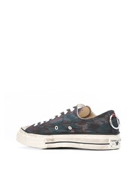 dunkelblaue Camouflage Segeltuch niedrige Sneakers von Converse