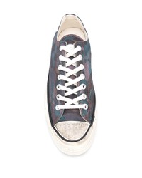 dunkelblaue Camouflage Segeltuch niedrige Sneakers von Converse