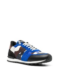 dunkelblaue Camouflage Sportschuhe von Valentino Garavani