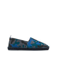 dunkelblaue Camouflage Wildleder Espadrilles