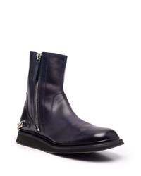 dunkelblaue Chelsea Boots aus Leder von Premiata