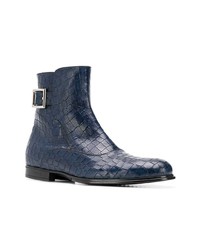 dunkelblaue Chelsea Boots aus Leder von Cesare Paciotti