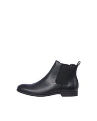 dunkelblaue Chelsea Boots aus Leder von Jack & Jones