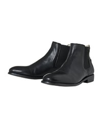 dunkelblaue Chelsea Boots aus Leder von Jack & Jones