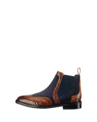 dunkelblaue Chelsea Boots aus Leder von Melvin&Hamilton