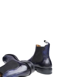 dunkelblaue Chelsea Boots aus Leder von SHOEPASSION