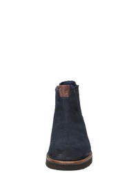 dunkelblaue Chelsea Boots aus Samt von Sioux