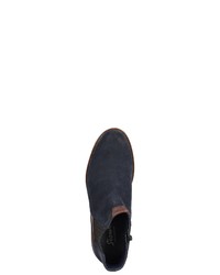 dunkelblaue Chelsea Boots aus Samt von Sioux