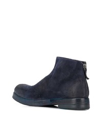 dunkelblaue Chelsea Boots aus Wildleder von Marsèll