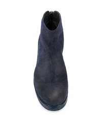 dunkelblaue Chelsea Boots aus Wildleder von Marsèll