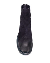 dunkelblaue Chelsea Boots aus Wildleder von Marsèll