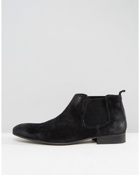 dunkelblaue Chelsea Boots aus Wildleder von Base London