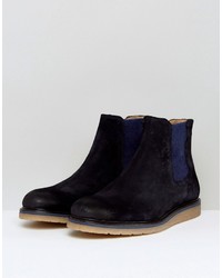 dunkelblaue Chelsea Boots aus Wildleder von Boss Orange