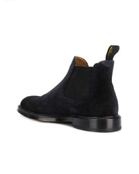 dunkelblaue Chelsea Boots aus Wildleder von Doucal's