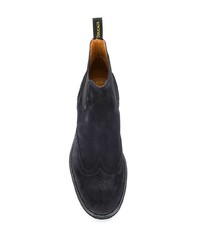 dunkelblaue Chelsea Boots aus Wildleder von Doucal's