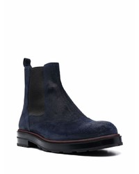 dunkelblaue Chelsea Boots aus Wildleder von Bally