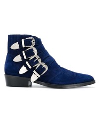 dunkelblaue Chelsea Boots aus Wildleder von Toga Virilis