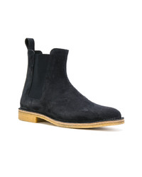 dunkelblaue Chelsea Boots aus Wildleder von Bottega Veneta