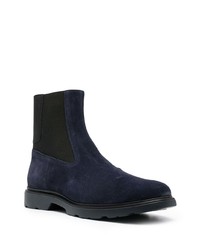 dunkelblaue Chelsea Boots aus Wildleder von Hogan