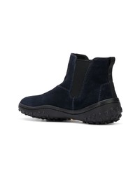 dunkelblaue Chelsea Boots aus Wildleder von Car Shoe