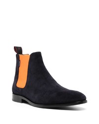 dunkelblaue Chelsea Boots aus Wildleder von PS Paul Smith