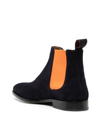 dunkelblaue Chelsea Boots aus Wildleder von PS Paul Smith