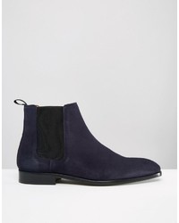 dunkelblaue Chelsea Boots aus Wildleder von Paul Smith