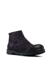 dunkelblaue Chelsea Boots aus Wildleder von Marsèll