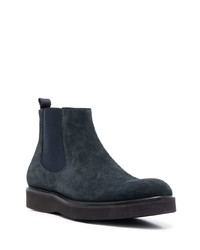 dunkelblaue Chelsea Boots aus Wildleder von Corneliani