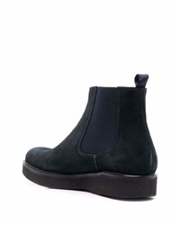 dunkelblaue Chelsea Boots aus Wildleder von Corneliani