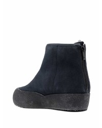 dunkelblaue Chelsea Boots aus Wildleder von Bally