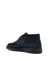 dunkelblaue Chelsea Boots aus Wildleder von Santoni