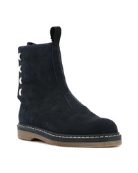 dunkelblaue Chelsea Boots aus Wildleder von Sacai