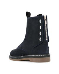 dunkelblaue Chelsea Boots aus Wildleder von Sacai