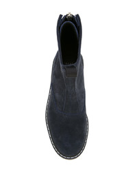 dunkelblaue Chelsea Boots aus Wildleder von Sacai