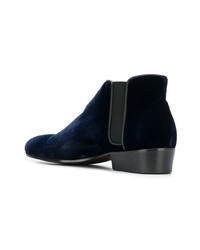 dunkelblaue Chelsea Boots aus Wildleder von Leqarant