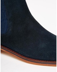 dunkelblaue Chelsea Boots aus Wildleder von Ted Baker