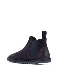 dunkelblaue Chelsea Boots aus Wildleder von Marsèll