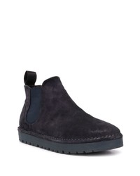 dunkelblaue Chelsea Boots aus Wildleder von Marsèll