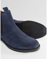 dunkelblaue Chelsea Boots aus Wildleder von Zign Shoes