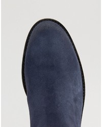 dunkelblaue Chelsea Boots aus Wildleder von Zign Shoes